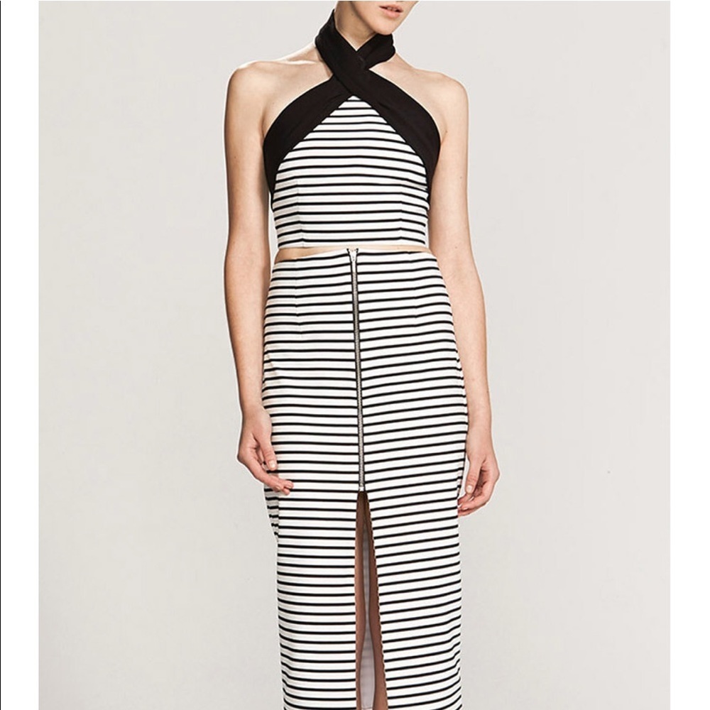 NEW • Nicholas • Breton Stripe Cross Halter Top 0